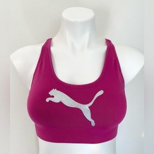 PUMA Sports Bra in Dark Magenta